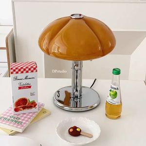Luxuriöse Kreative Eisen-Pilz- & Kürbis-Tischlampe Hochwertige Designer Einfache Verstellbare Elektrische Nachtleuchte für Schlafzimmer - Product Image 3