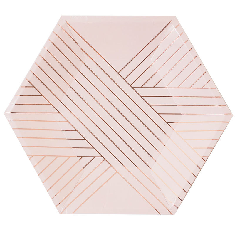 Améthyste - Rose pâle rayé, 8 brins/ply 8 pouces