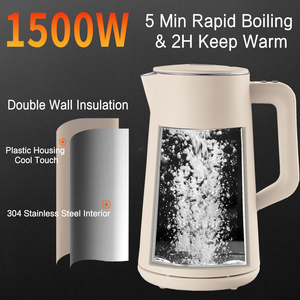 Elektrische waterkoker met digitale bediening, roestvrij staal, multifunctioneel, slimme waterkoker voor het koken van water met temperatuurregeling - Product Image 4