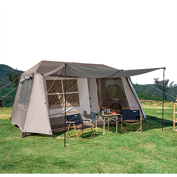 Tente toile camping familial pliable luxe étanche automatique tente de camping étanche