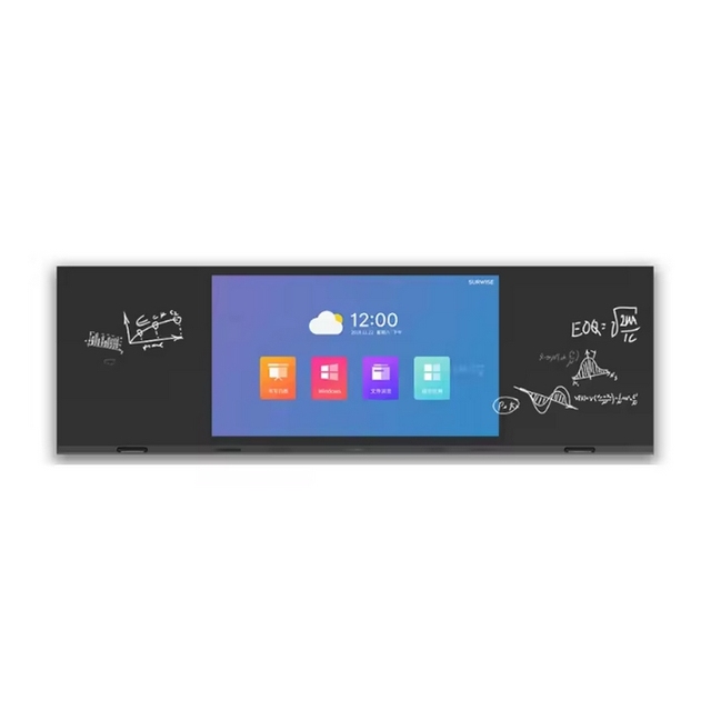 Factory Supply 86 Inch Sliding Interactive Smart Nano Blackboard Touch Screen School All in One Teaching Writing Board