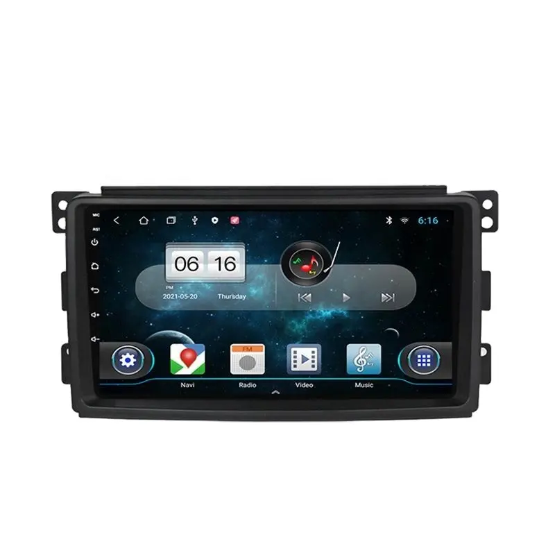 Radio à écran tactile pour voiture Android 2 din autoradio pour Mercedes BENZ Smart Fortwo W451 2006 ~ 2009 Navigation GPS lecteur de voiture