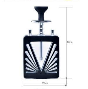 Kit Chicha Portable de Voyage avec Éclairage LED, Construction en Plastique Durable, Tuyau en Silicone et Poignée de Bol Phunnel - Product Image 5