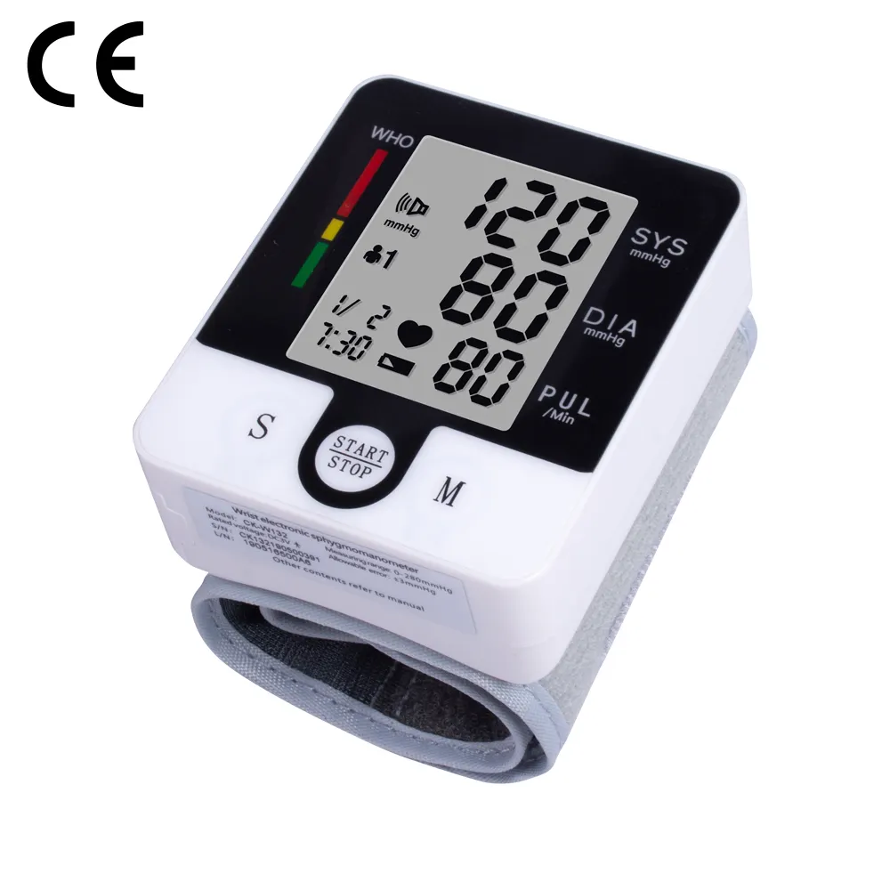 Wrist Smart Quick Identify Automatic Home Used Professional Blood Pressure Monitor Sphygmomanometer