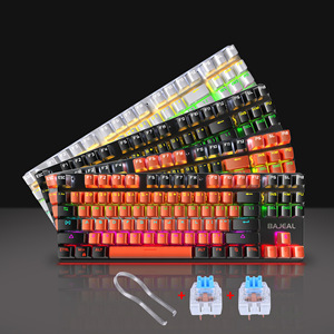 บาจาล เค 200 คีย์บอร์ดเกมมิ่งแบบกลไก 87 คีย์ สวิตช์สีน้ำเงิน ไฟแบ็คไลท์ RGB - Product Image 1