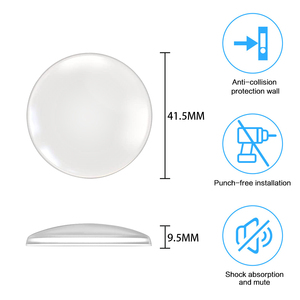 Cửa núm Tường Lá chắn, 6pcs trong suốt vòng mềm cao su bảo vệ cửa stopper tường bảo vệ giảm thanh, mạnh mẽ hơn tự dính - Product Image 2