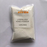 Poudre de miel lyophilisée pure |   Produit de qualité alimentaire, utilisation cosmétique et alimentaire |   Vente en gros d'usine, marque privée |   Sac de 100g |   Niveau un |   2 ans