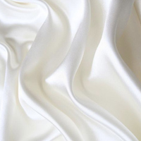 Tissu satiné liquide blanc extensible en polyester, matière de lingerie sexy pour femmes, satin de duchesse, satin américain pour mariage