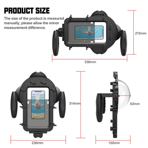 Fabricante directo Venta caliente Universal Funda de teléfono impermeable Fotografía subacuática Estuche de protección de video para esnórquel - Product Image 3