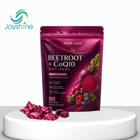OEM ODM Beetroot Plus CoQ10 Soft Chews Marque Privée cGMP Végétalien Sans OGM Soutien Énergétique et Circulation Saine Gummies à Croquer