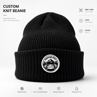 Service de personnalisation de logo, bonnet en tricot avec broderie OEM, patch en cuir, chapeau d'hiver, vente en gros, usine, haute qualité, faible MOQ