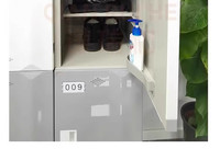 Casier de rangement extérieur en ABS avec serrure électronique, porte à fermeture automatique, étagères réglables pour salles de sport, hôpitaux, bureaux, assemblé