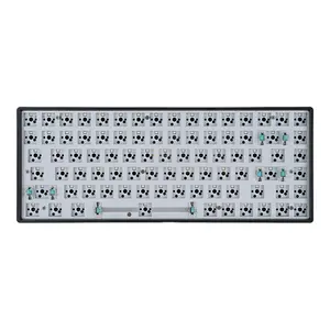 MK84 beyaz/siyah mekanik klavye çelik kiti RGB Bluetooth/2.4g/tip-c kompakt taşınabilir klavye DIY oyun klavyesi kiti