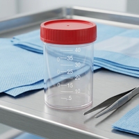 Vaso y Contenedor Transparente para Muestras de Orina Médica de 40 ml con Tapa de Rosca, Chengdu Haoboyou OEM PS
