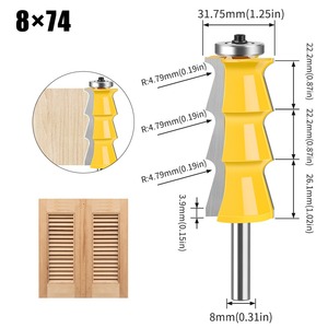 Fresa de carburo de tungsteno con recubrimiento TiAlN para CNC, 8mm/12mm, vástago de 1/2 pulgada, 2 filos, 25 helicoides, HRC55, para fresado y grabado de madera - Product Image 6
