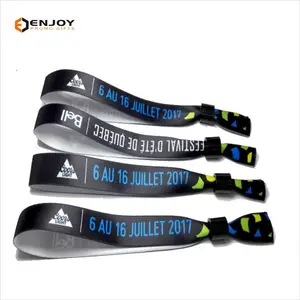 Promotional Eco-friendly Custom Disposable Fabric Printed Wristbands