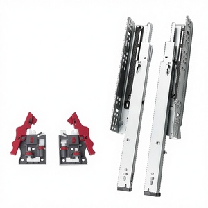 Riel Inferior 3D de <span class=keywords><strong>Cierre</strong></span> <span class=keywords><strong>Suave</strong></span> de Hierro Moderno, Riel Telescópico Oculto para Instalación de Cajones - Product Image 1