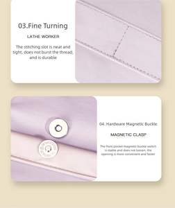 Colección <span class=keywords><strong>Cartera</strong></span> de tendencias de moda con cierre abierto para <span class=keywords><strong>mujer</strong></span>, maletín y bolsas para ordenador portátil con asa suave para llevar ordenador - Product Image 3