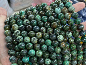 Round Gemstone Beads African Green <strong>Jade</strong> Gem <strong>Stone</strong> Beads for Making Beads - Product Image 5