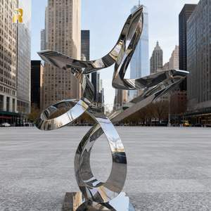 MILY Scultura Astratta Moderna in Acciaio Inossidabile di Grandi Dimensioni per Decorazione Esterna in Vendita - Product Image 5