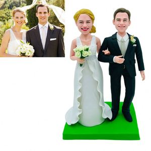 Figura Personalizada de Bobblehead de Pareja de Novios Bomberos, Regalo de Bobblehead - Product Image 1