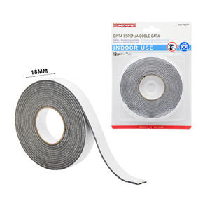 Nastro Biadesivo in <span class=keywords><strong>Spugna</strong></span> PE Nero 18mm x 3m per Uso Interno ed Esterno, Confezione Personalizzata all'Ingrosso - Product Image 1