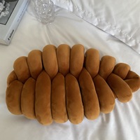 Coussin décoratif moderne en velours noué 2026, forme tissée, pour dossier de canapé, soutien du cou, en lin et coton, pour la maison