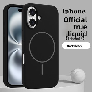 Coque de protection antichute en silicone <span class=keywords><strong>liquide</strong></span> pour 16/17 Pro Max avec chargement magnétique, finition mate, design couleur unie - Product Image 5