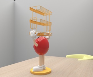 Présentoir à collations créatif-Étagère en forme de personnage de dessin animé pour la décoration de magasin et la promotion de produits - Product Image 4
