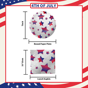 Juego de fiesta desechable patriótico servilleta con placa láser para fiesta de celebración del <span class=keywords><strong>4</strong></span> de <span class=keywords><strong>julio</strong></span> - Product Image 6