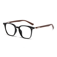Nouvelles Lunettes Photochromiques Anti-Lumière Bleue Tendance 2025 pour Hommes – Monture Carrée, Branches Effet Bois, Style Personnalisé