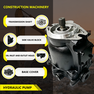 Bomba de pistones hidráulica variable 15244762 OM-PUMP-PVE19R-13T con eje de 13 estrías para maquinaria de construcción pequeña, bomba hidráulica principal - Product Image 2