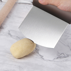 Thép không gỉ bột bột cắt đa sử dụng Pastry <span class=keywords><strong>Cutter</strong></span> bánh pizza bột Divider nướng băng ghế dự bị scraper với các cạnh tròn - Product Image 1