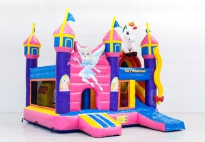 Multiplay Fairy <span class=keywords><strong>Wonderland</strong></span> thư bị trả lại nhà Inflatable công viên nước trò chơi tùy chỉnh trẻ em Jumper Inflatable bouncy lâu đài trượt nước kết hợp - Product Image 2