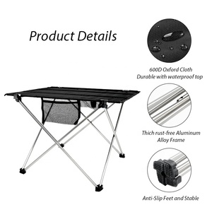 Xách Tay Trọng Lượng Nhẹ Bảng Đi Bộ Đường Dài Oxford Vải Bảng Hàng Đầu Với Khung Nhôm Gấp Cắm Trại Dã Ngoại Bảng Với Túi Bên Ngoài - Product Image 2