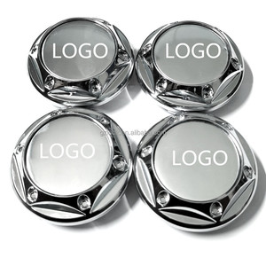 Capuchon central de roue de voiture vierge de 68mm personnalisé avec autocollants de 45mm Finition chromée Accessoires extérieurs-Enjoliveurs Emblème de voiture Badge Jantes Couverture - Product Image 2