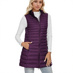 <b>Women's</b> Lightweight Breathable Insulated Puffer Vest OEM Manufacturer Custom Logo <b>Sleeveless</b> Quilted <b>Jacket</b> Stand Collar - Product Image 1