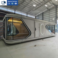 Capsules préfabriquées modulaires de haute qualité, détachables, espace mobile intelligent, installation rapide, construction en acier, villa, bureau, bâtiment