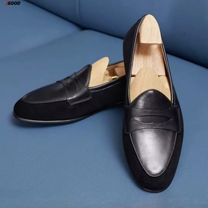 Leather Formal Short <b>Boots</b>-Retro Fashionable <b>Slip</b>-<b>on</b> Design Autumn Best-selling Comfortable Light Wedding <b>Boots</b> - Product Image 1