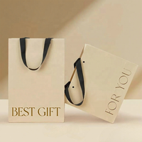 Sacs en papier d'emballage de luxe personnalisés avec impression dorée, sacs en papier cadeau avec votre propre logo