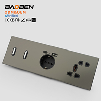 Prise murale multifonctionnelle BAOBEN de type pointe pour hôtel, idéale pour les projets d'appartements de vacances