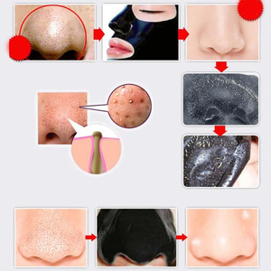 Maschera Viso Rimuovi Punti Neri, Pulizia Profonda, Cura della Pelle, Maschera Peel-Off in Cotone con Carbone di Bambù, Purificante per Donne - Product Image 4