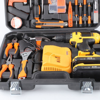 Kit d'outils multifonctionnels pour l'entretien domestique et automobile, perceuse sans fil, ensemble d'outils à main