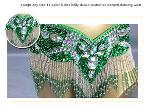 Offre Spéciale Femme perlé Danse Du Ventre Costume D'usure + ceinture 2pc ensemble Dames Danse Du Ventre Costumes de Danse Du Ventre Vêtements - Product Image 6