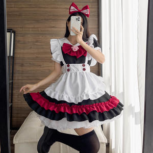 かわいいロリータアニメメイド服ピンク+ブルーコスプレメイド服ロリータスカートコスチュームかわいい日本のコスプレ衣装アニメ衣装 - Product Image 3