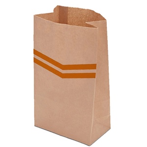 Sacs en papier kraft et enduits anti-graisse jetables pour le stockage et l'emballage des aliments - Product Image 1