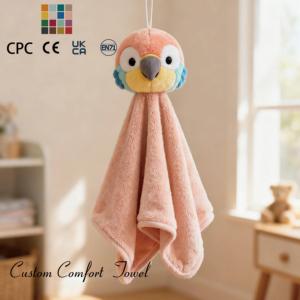 Regalo para Baby Shower, Adorable Peluche de <span class=keywords><strong>Pez</strong></span> <span class=keywords><strong>Payaso</strong></span> con Diseño de Cuadros, Toalla de Confort, Animal de Peluche Suave - Product Image 5