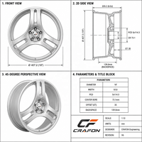 Jantes forgées CF Private Label 18 19 20 pouces 5x100 5x112 PCD compatibles avec Toyota Supra A90 GR86 BRZ, personnalisables ODM