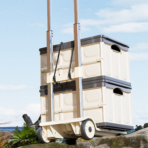 Camping Cart Folding Portable Four Wheel Trolley For Shopping And Grocery Hauling - Product Image 1
