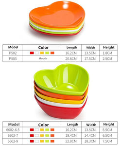 अनब्रेकेबल दिल के आकार स्नैक व्यंजन सलाद फल कटोरे को डिप करने वाली शादी की प्लेटों को डिप - Product Image 6